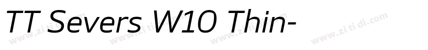 TT Severs W10 Thin字体转换